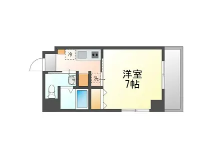 クラスイン与儀(1K/5階)の間取り写真