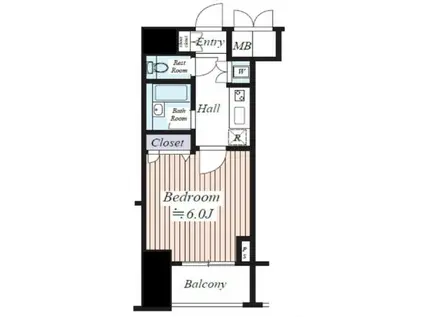 コンシェリア芝公園(1K/5階)の間取り写真