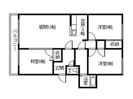 グレイトピアレジデンス(3LDK/2階)の間取り写真