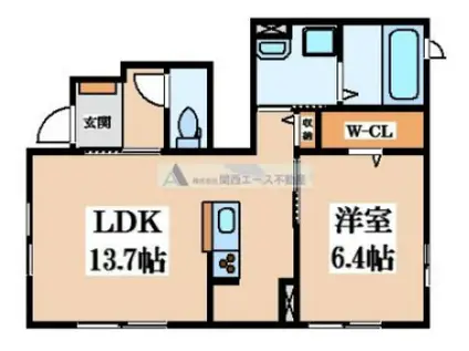 アマービレ(2LDK/2階)の間取り写真