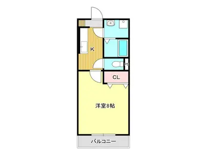アズフレンディ(1K/2階)の間取り写真
