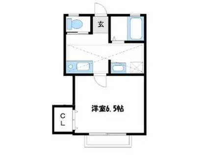 FELICE中町(1K/2階)の間取り写真