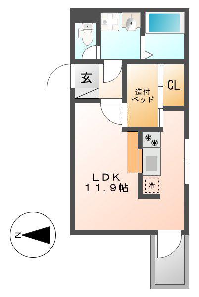 RADIANCE丸の内(ワンルーム/4階)の間取り写真