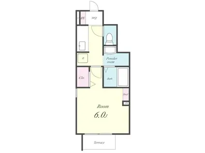 リヴェール恵(1K/1階)の間取り写真