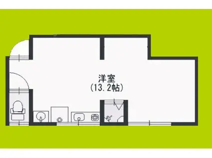 ノワール中島(ワンルーム/2階)の間取り写真