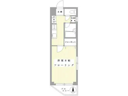 エスポワール本郷(1K/4階)の間取り写真