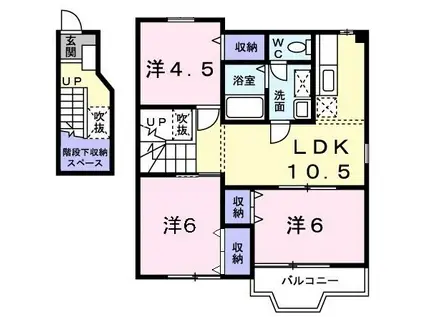 エクセレンス(3LDK/2階)の間取り写真