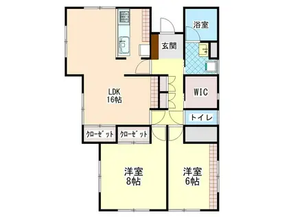 パークサイド(2SLDK/1階)の間取り写真