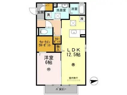 ヴェルデ(1LDK/2階)の間取り写真