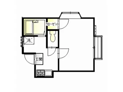 アベニュー東大宮B(1K/2階)の間取り写真