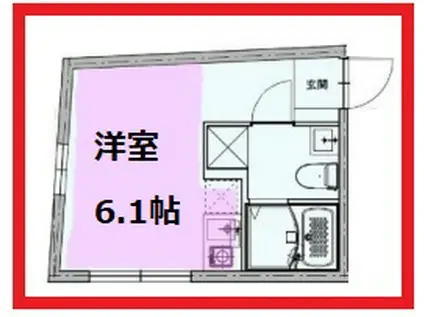 コーラルハイム(ワンルーム/1階)の間取り写真