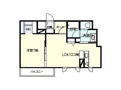 レッドツリー勝田(1LDK/3階)の間取り写真