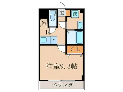 LUCE SOLARE(1K/2階)の間取り写真