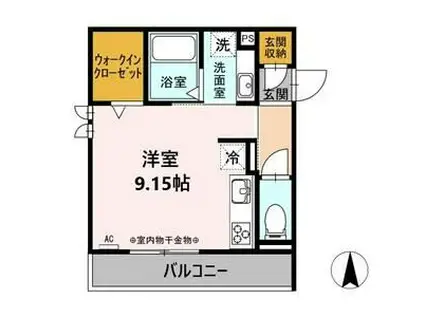 CASA PRIMERA(ワンルーム/2階)の間取り写真