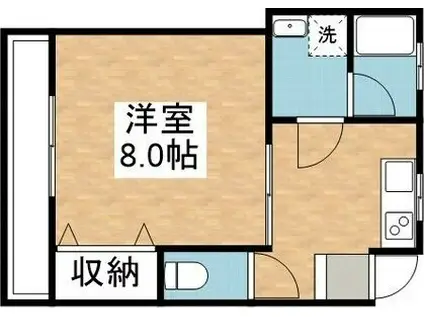 サンパーク(1K/1階)の間取り写真