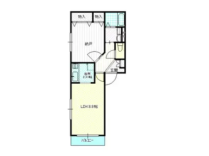 メゾンドシャトー(1LDK/1階)の間取り写真
