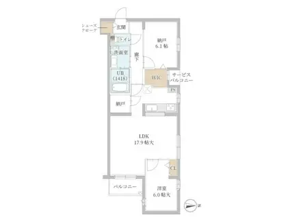 MAISON DE BORO御所南(2LDK/4階)の間取り写真