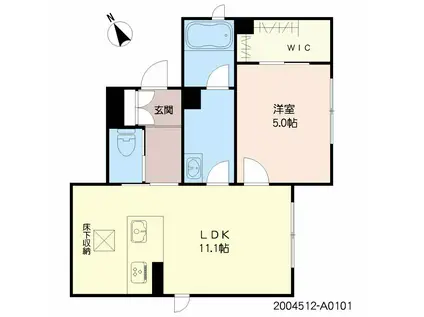 SOLARE724(1LDK/1階)の間取り写真