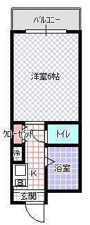 グレースコートINUI(1K/2階)の間取り写真