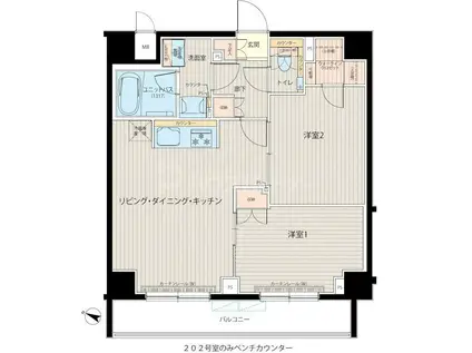 ルーブル中板橋六番館(2LDK/2階)の間取り写真