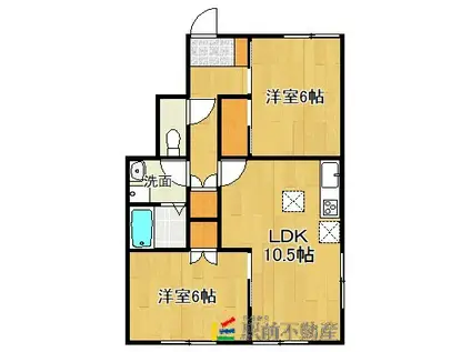 パストラルハイムB(2LDK/1階)の間取り写真