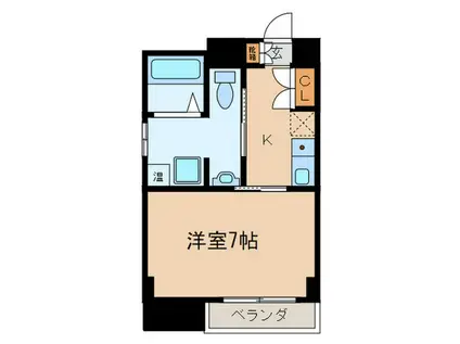 HILL HOUSE II(1K/3階)の間取り写真