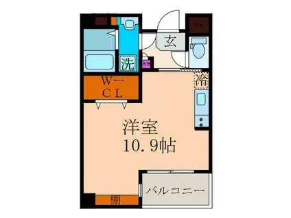 BLANCMUR(ワンルーム/3階)の間取り写真