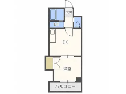 スカイパレス32(1LDK/3階)の間取り写真