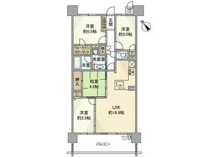 ライオンズ南大高ディアグランデ(4LDK/5階)の間取り写真