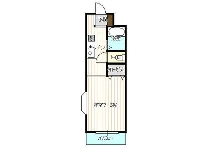 プラチナコート51番館(1K/2階)の間取り写真