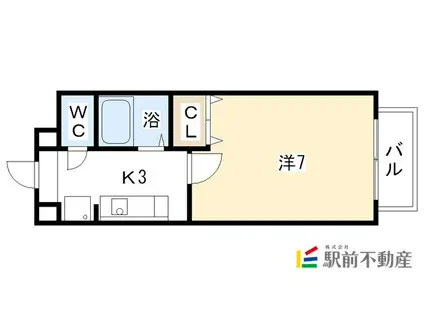 ETERNO・21・II(1K/2階)の間取り写真