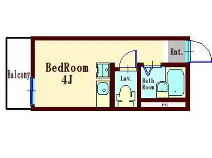 プランタン中延(ワンルーム/1階)の間取り写真