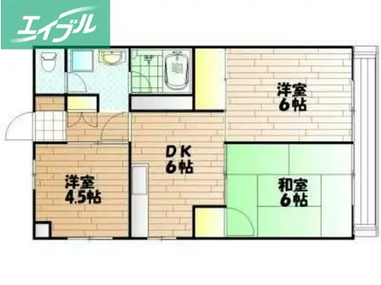 レジデンス奥田(3DK/5階)の間取り写真