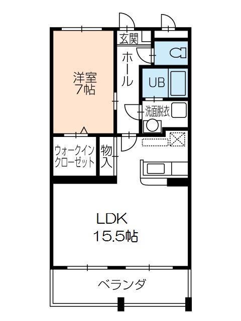 グランシャリオ(1LDK/3階)の間取り写真
