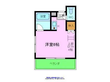 アプティ2番館(ワンルーム/4階)の間取り写真