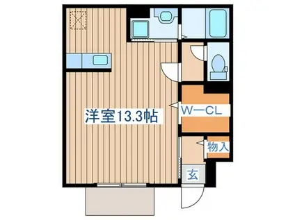 ROUTE48(ワンルーム/1階)の間取り写真