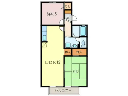 サンロード3(2LDK/2階)の間取り写真