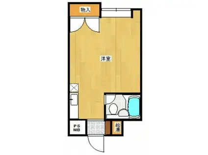 エトワール博多(ワンルーム/4階)の間取り写真