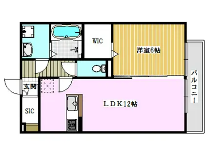 サンライズ(1LDK/1階)の間取り写真