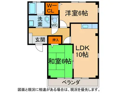フォブールタウン須崎(2LDK/2階)の間取り写真