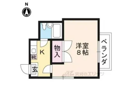 ルネット御所(1K/4階)の間取り写真