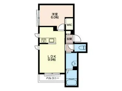 ルーチェ藤が丘(1LDK/1階)の間取り写真