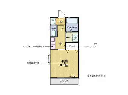 ハイム船橋A棟(1K/3階)の間取り写真