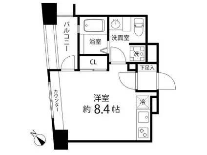 レニール本駒込(ワンルーム/3階)の間取り写真