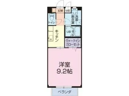 センチュリアン・フラット(1K/2階)の間取り写真