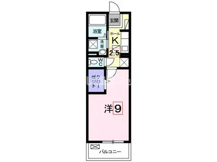 AXIS(1K/1階)の間取り写真