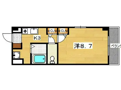 MPLAZA津田駅前11番館(1K/4階)の間取り写真