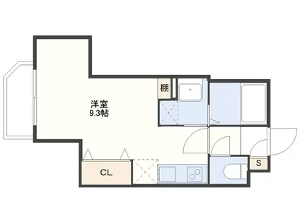 521岡町(ワンルーム/3階)の間取り写真