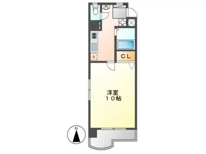 プライムコート東山(1K/5階)の間取り写真