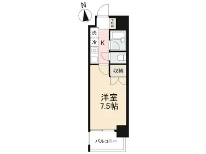 ルポーゼ・セルソ(1K/3階)の間取り写真